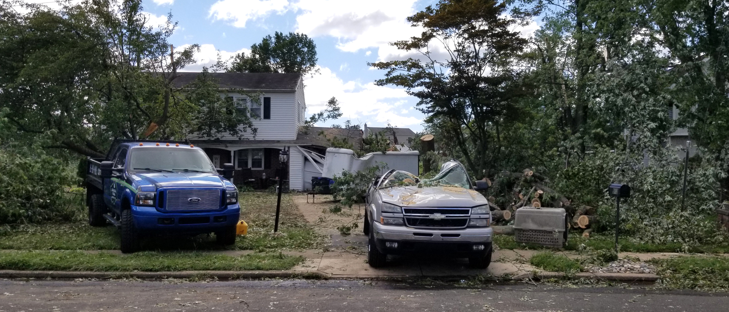 The 2021 tornado damaged homes and property in Montgomery County. Credit: James Paulus