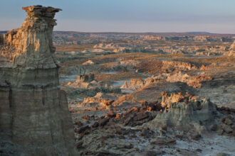 Under the final Rock Springs Resource Management Plan, the wildlands surrounding Adobe Town will still be available for oil and gas drilling. Credit: Bob Wick/Bureau of Land Management