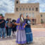 Apache Stronghold members and supporters stopped in Gallup, New Mexico, on Aug. 18. Credit: Noel Lyn Smith/Inside Climate News