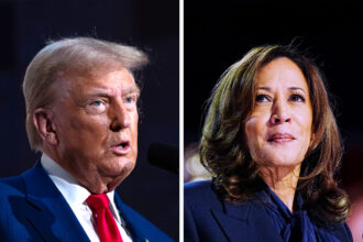 Former President Donald Trump and Vice President Kamala Harris are set to debate on Tuesday night. Credit: Spencer Platt/Getty Images and Melina Mara/The Washington Post