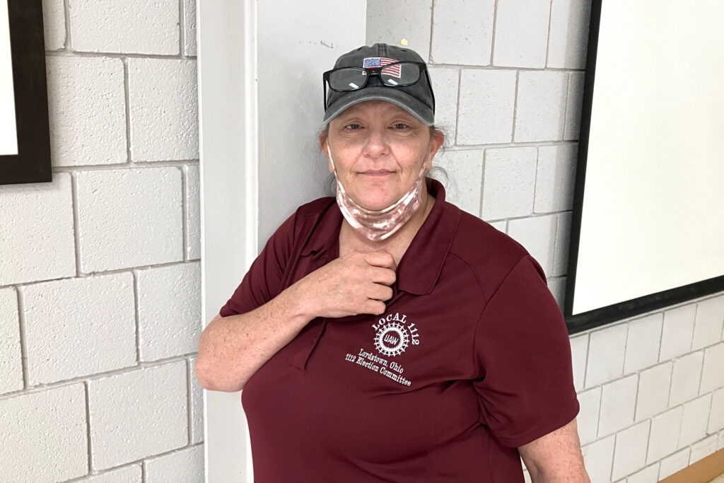 Lisa Moore works at Ultium Cells in Lordstown, Ohio, and was one of the people who helped to persuade her co-workers to join the UAW. Credit: Dan Gearino/Inside Climate News